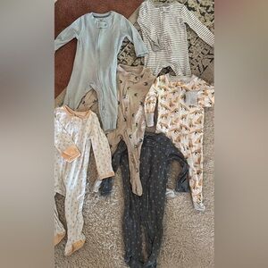 Assorted Baby One-Piece Sleepers - Neutral Colors